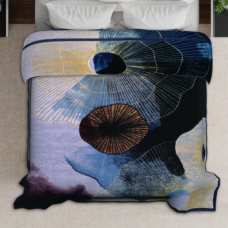 Luxury Modern Printed King Blanket 6.3 kg Double Layer (Multi-Color)