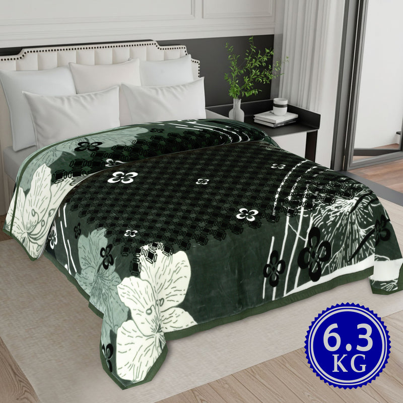 Luxury Modern Printed King Blanket 6.3 kg Double Layer (Multi-Color)