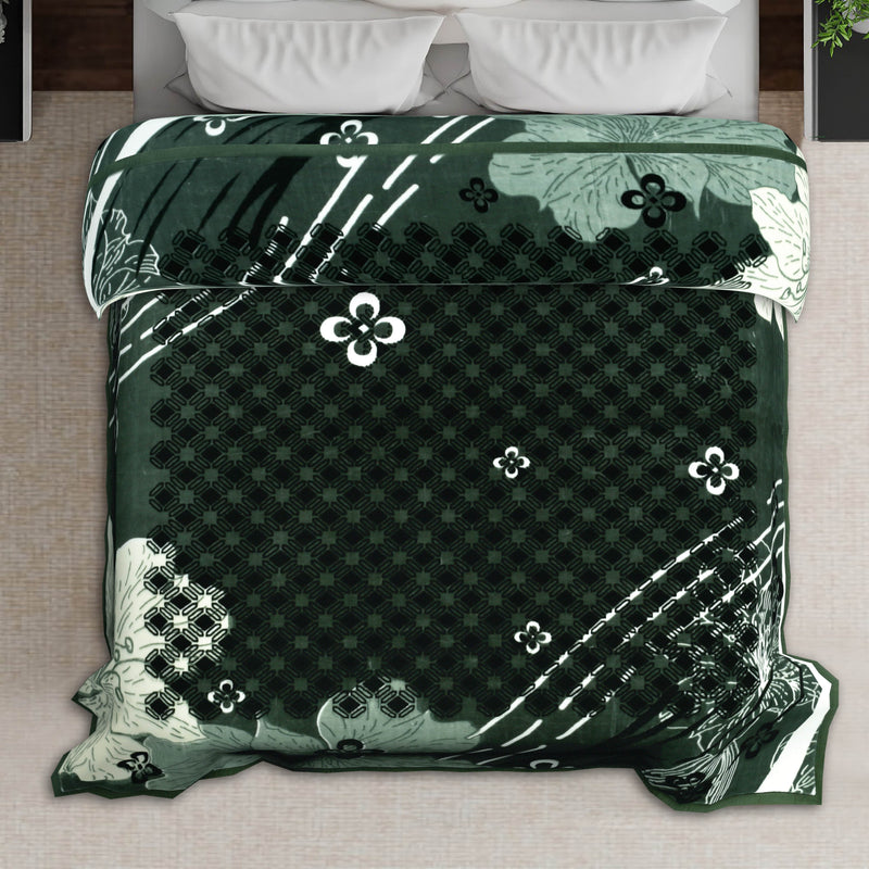 Luxury Modern Printed King Blanket 6.3 kg Double Layer (Multi-Color)
