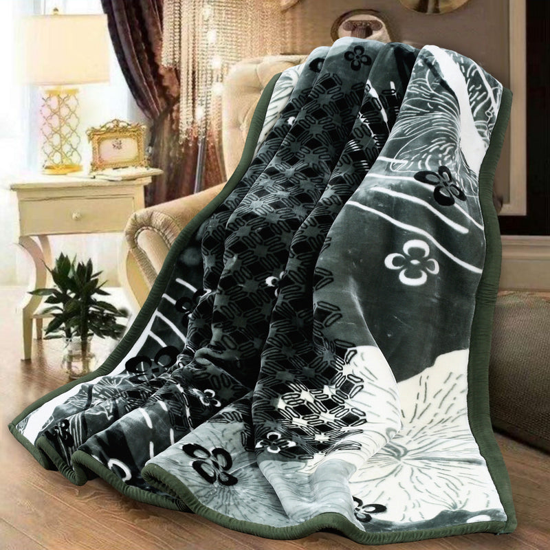 Luxury Modern Printed King Blanket 6.3 kg Double Layer (Multi-Color)