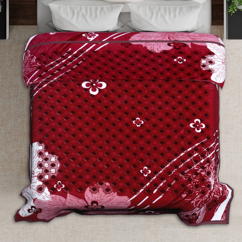 Luxury Modern Printed King Blanket 6.3 kg Double Layer (Multi-Color)