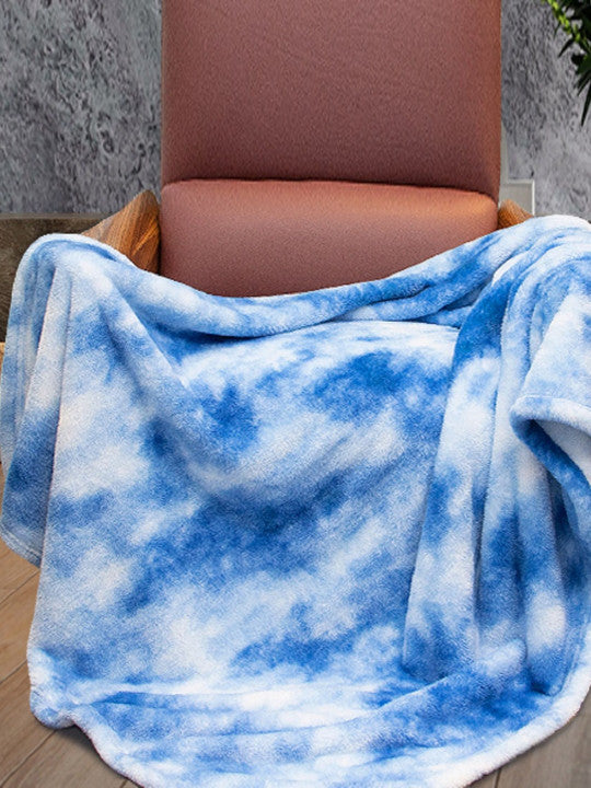 Magical Fleno Printed Double AC Blanket (Sky Blue)