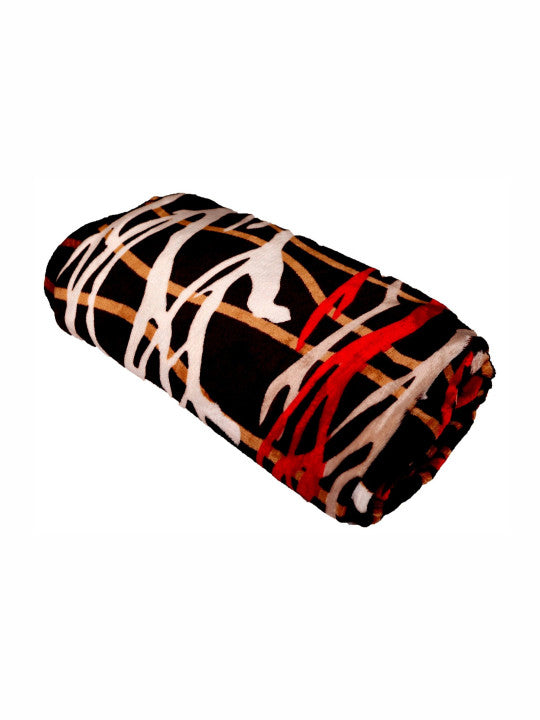 Magical Fleno Printed Double AC Blanket (Brown)