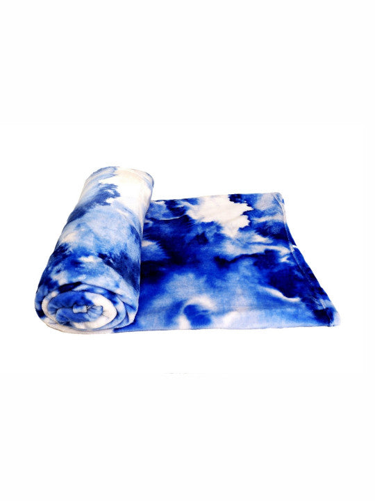 Magical Fleno Printed Double AC Blanket (Sky Blue)