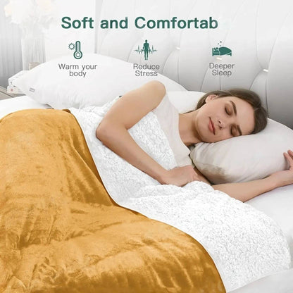 Sherpa Beige & White Blanket