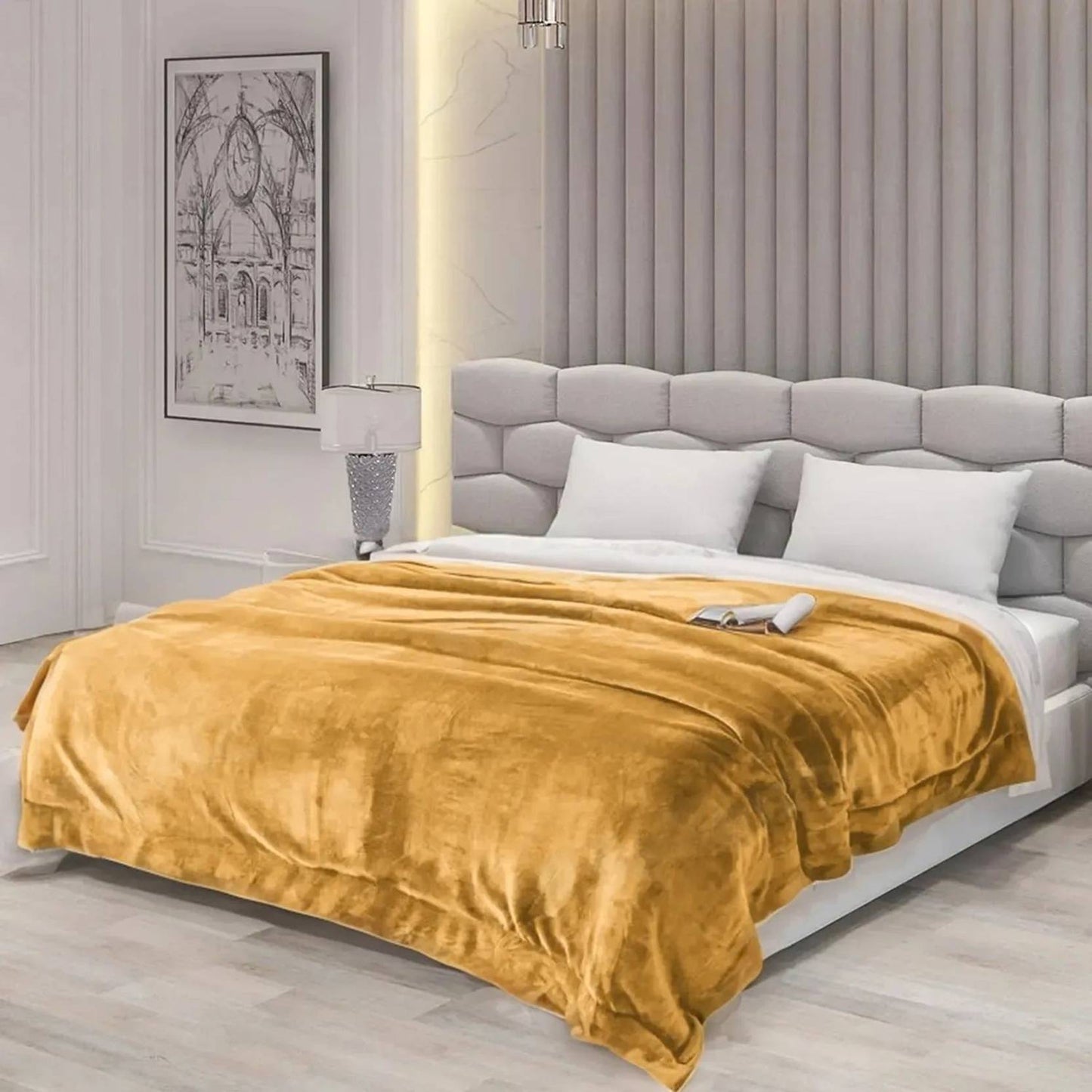 Sherpa Beige & White Blanket