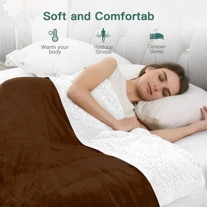 Sherpa Brown & White Blanket