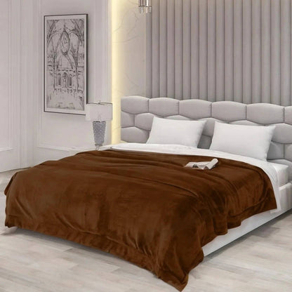 Sherpa Brown & White Blanket