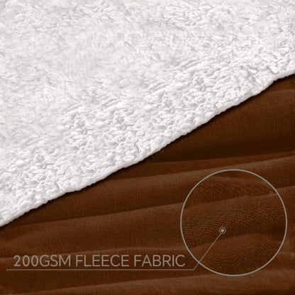 Sherpa Brown & White Blanket