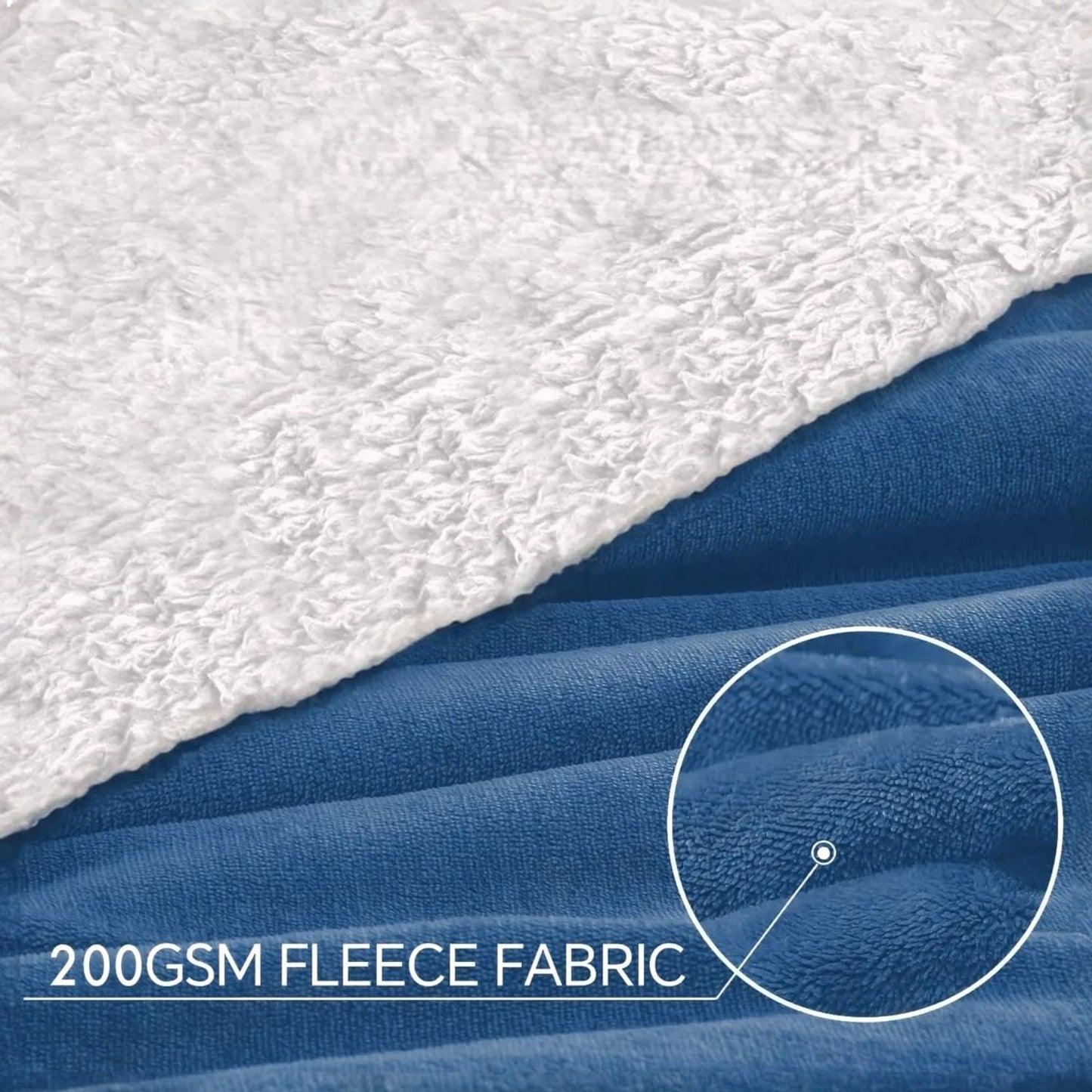 Sherpa Light Blue & White Blanket