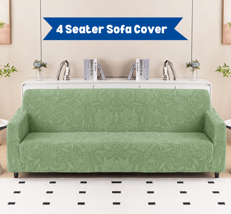 Green 4 seater sofa cover original main photo
