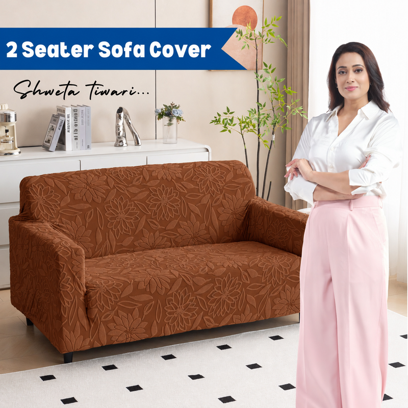 Dark Brown 2 seater sofa cover original main photo