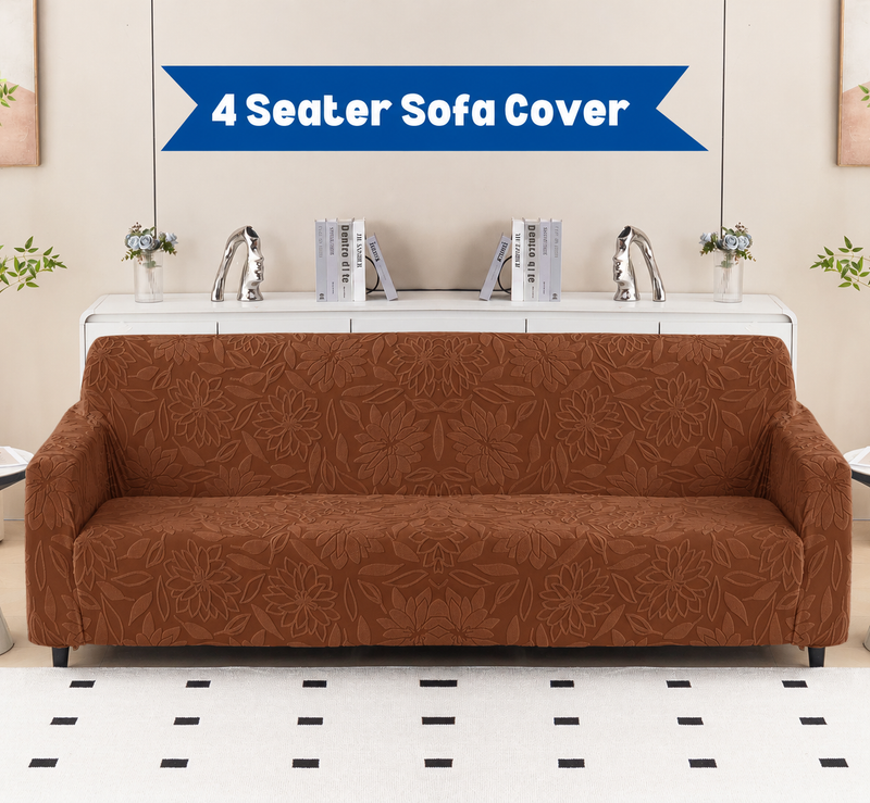 Dark Brown 4 seater sofa cover original main photo