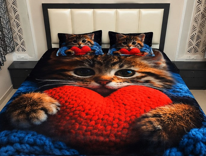MAGICAL Premium 7D Ultra-Realistic King Bedsheet (Multicolour)