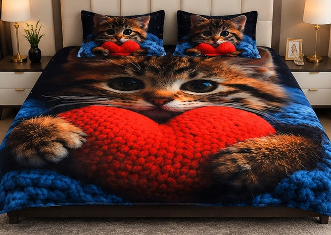 MAGICAL Premium 7D Ultra-Realistic King Bedsheet (Multicolour)