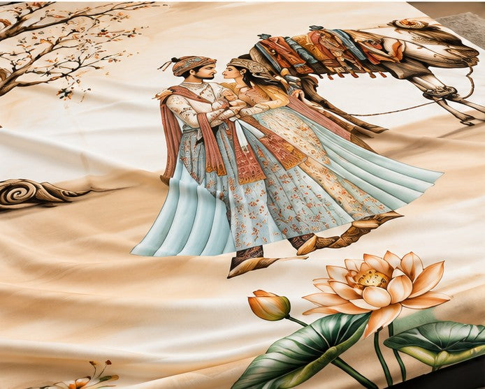 MAGICAL Premium 7D Ultra-Realistic King Bedsheet (Multicolour)