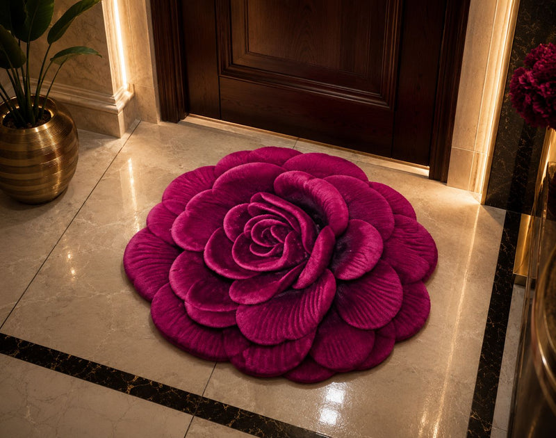 MAGICAL Ultra-Absorbent Rose Shape 7D Bath/Floor Mat