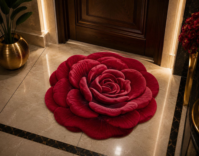 MAGICAL Ultra-Absorbent Rose Shape 7D Bath/Floor Mat | 60 × 60 cm
