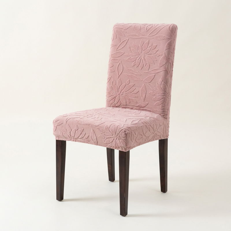 Pink chair cover studio view