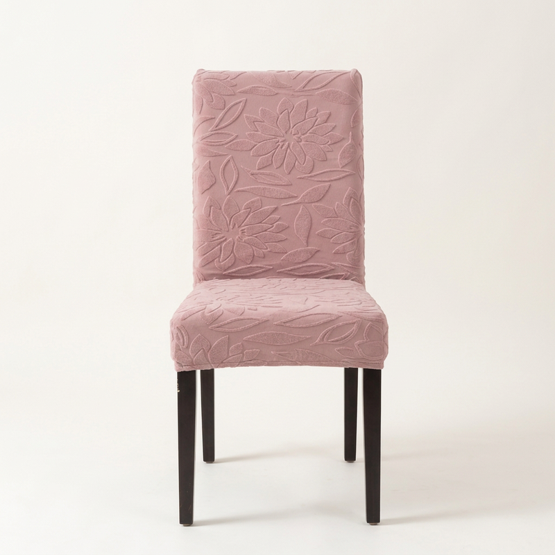 Pink chair cover front view