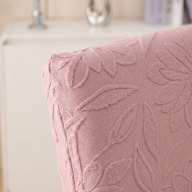 Pink floral jacquard fabric detail