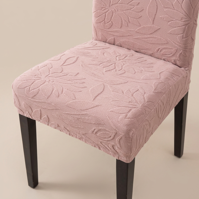 Pink chair cover seat detail