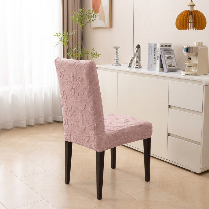 Pink chair cover lifestyle view