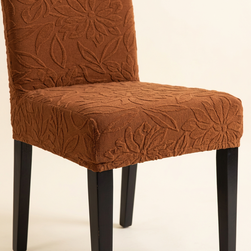 Dark Brown chair cover seat detail