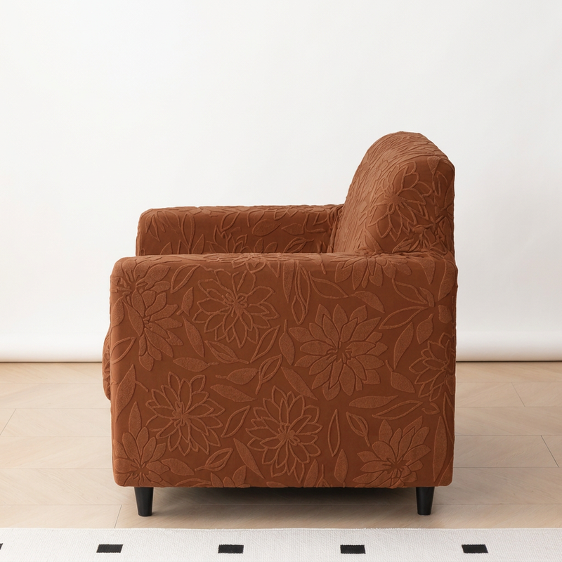 Dark Brown armchair cover side view