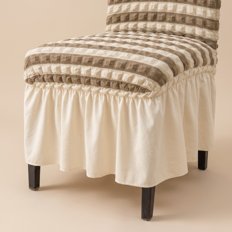 Ivory frill skirt detail