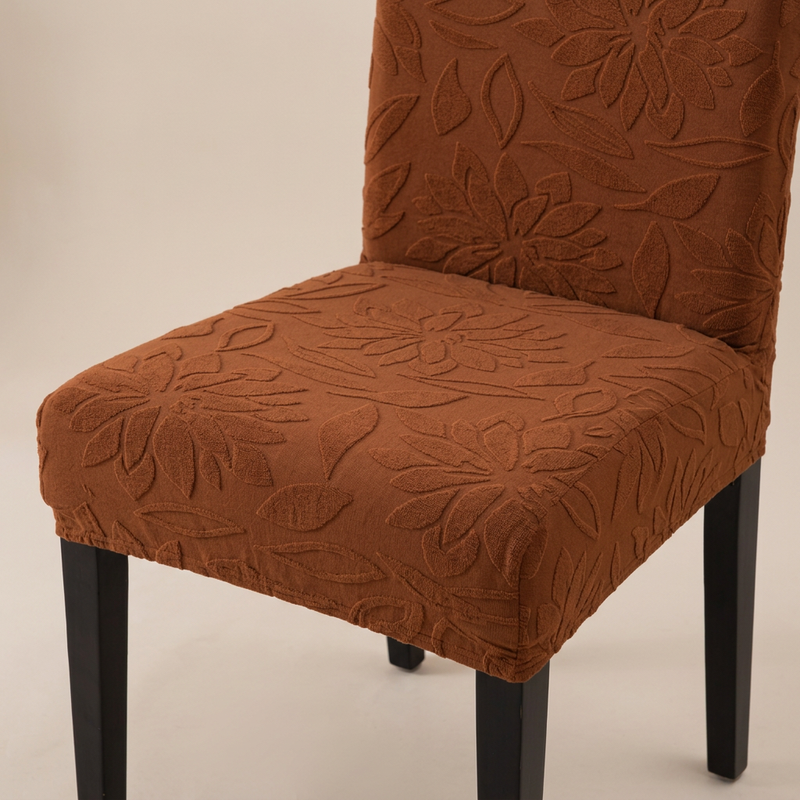 Dark Brown chair cover seat detail