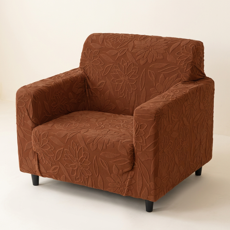 Dark Brown armchair cover studio view