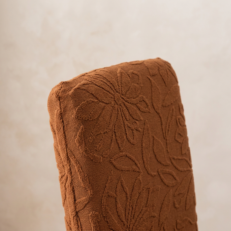 Dark Brown chair cover backrest detail