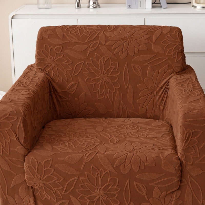 Dark Brown sofa cover seat detail