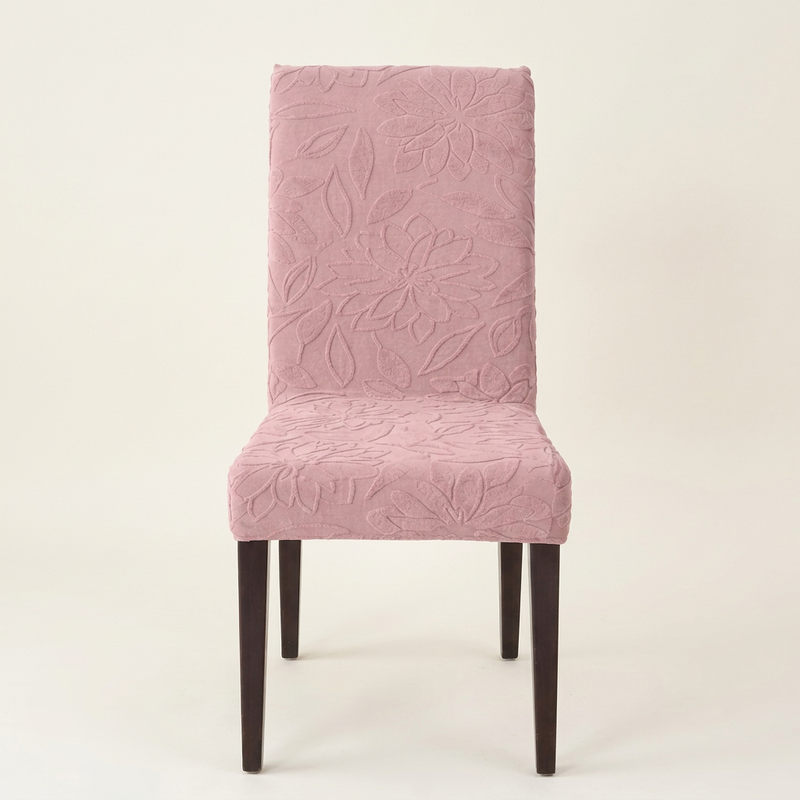 Pink chair cover front view