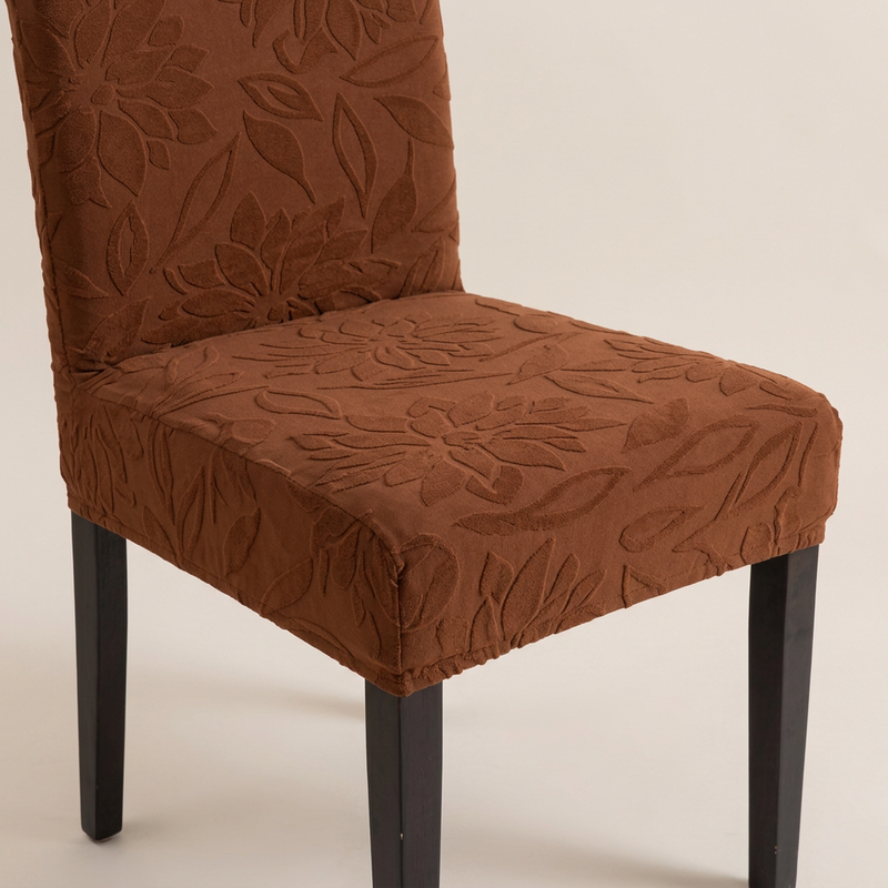 Dark Brown chair cover seat detail