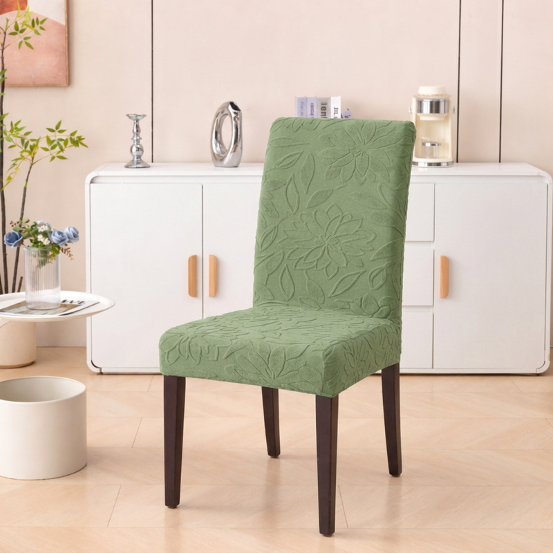 Green chair cover lifestyle view