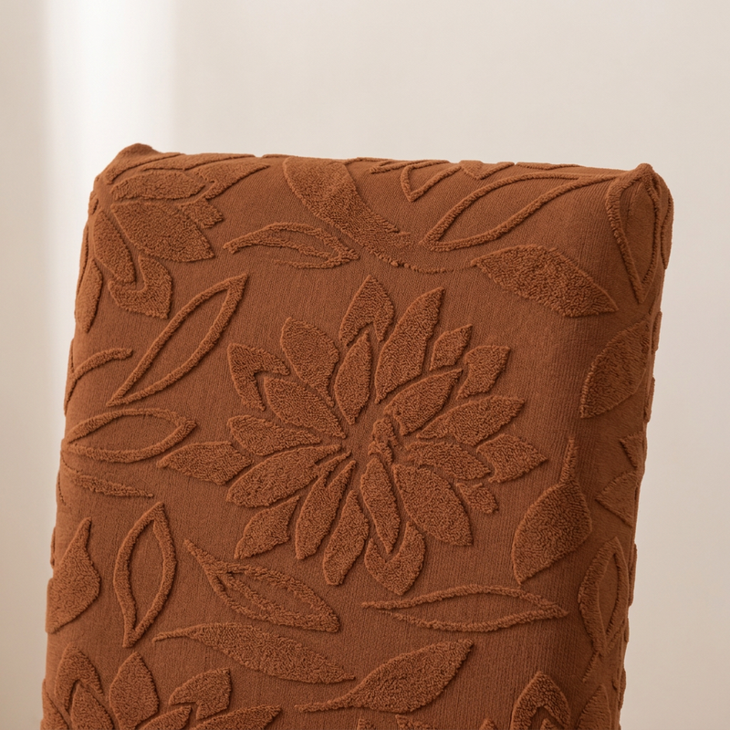 Dark Brown chair cover backrest detail