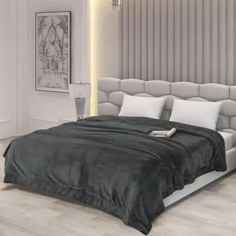 MAGICAL Ultra-Soft Sherpa Winter & AC Blanket (Grey)