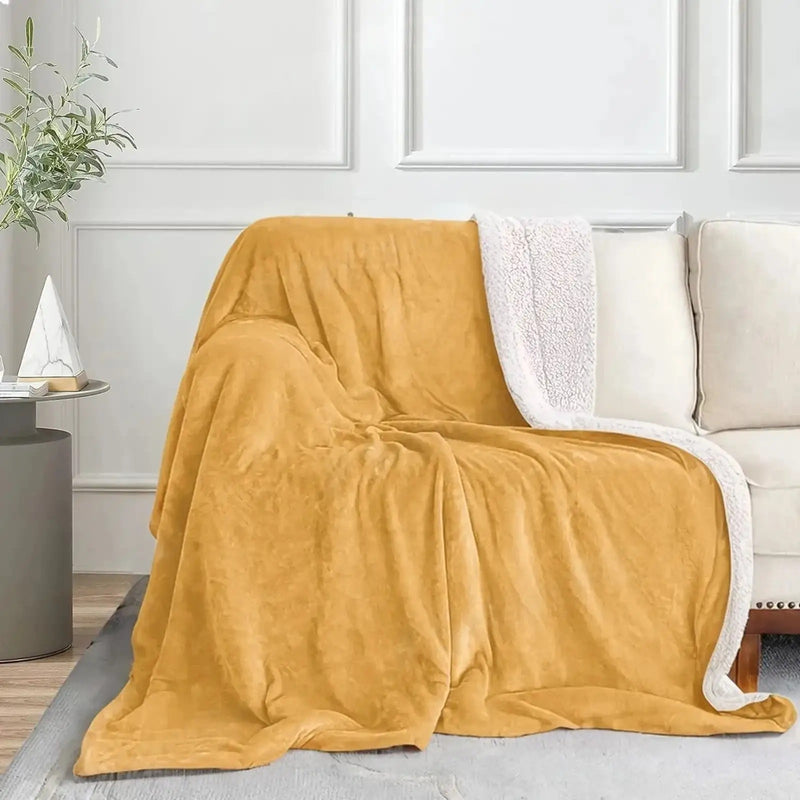 MAGICAL Ultra-Soft Sherpa Winter & AC Blanket (Beige)