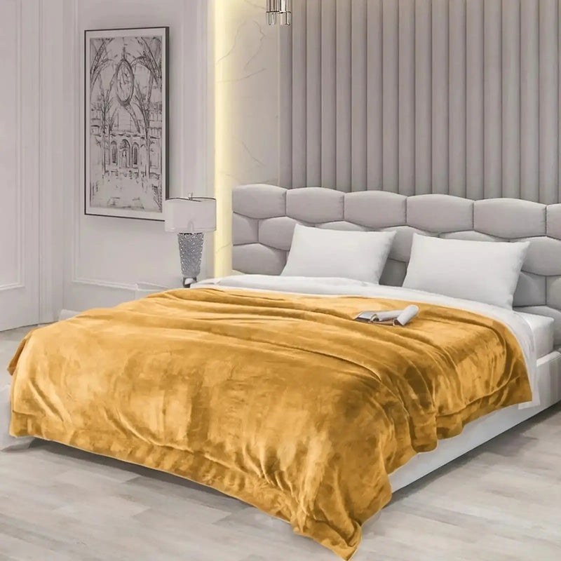 MAGICAL Ultra-Soft Sherpa Winter & AC Blanket (Beige)
