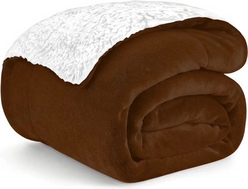 MAGICAL Ultra-Soft Sherpa Winter & AC Blanket (Brown)