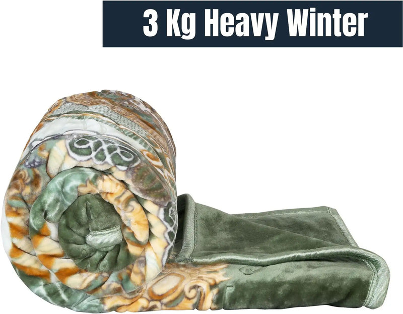 MAGICAL 3 kg Double Blanket - Heavy Winter Floral Collection