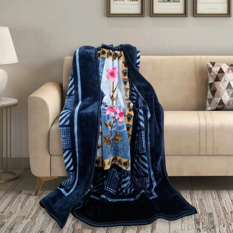 MAGICAL 3 kg Double Blanket - Heavy Winter Floral Collection