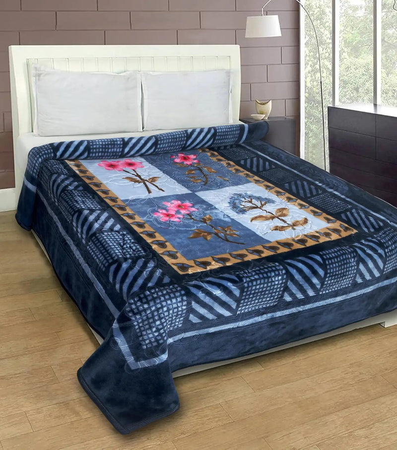 MAGICAL 3 kg Double Blanket - Heavy Winter Floral Collection