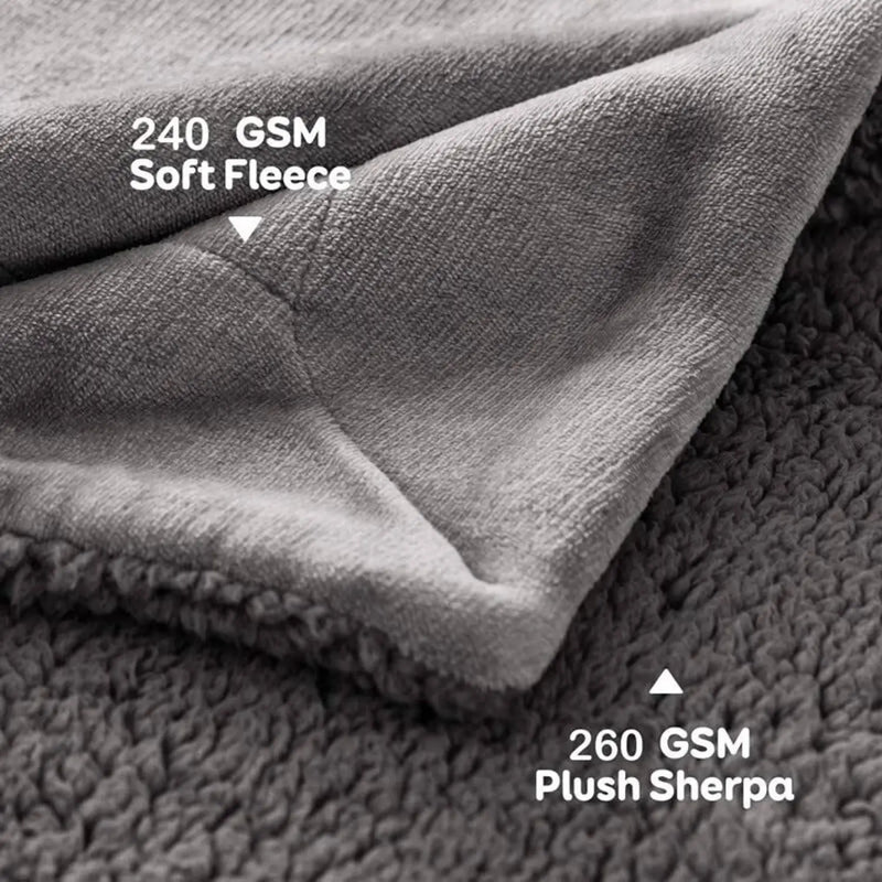 MAGICAL Ultra-Soft Sherpa Winter & AC Blanket (Grey)