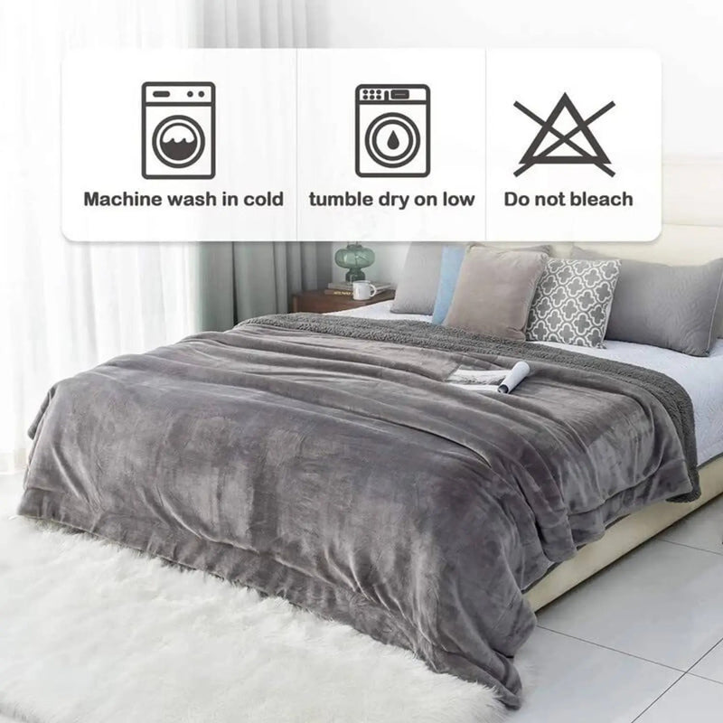 MAGICAL Ultra-Soft Sherpa Winter & AC Blanket (Grey)