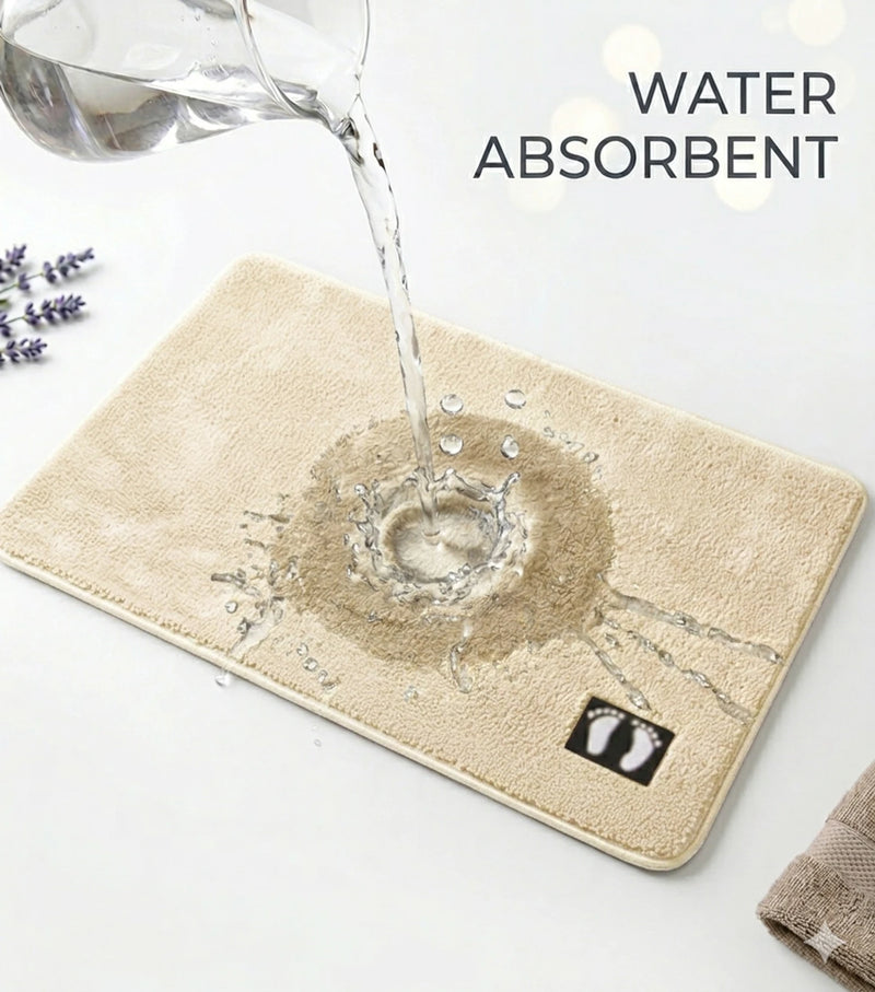 MAGICAL Ultra-Absorbent Microfiber Bath Mat (cream)