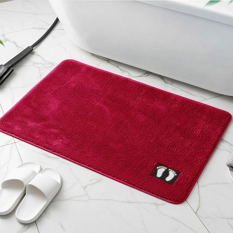 MAGICAL Ultra-Absorbent Microfiber Bath Mat (maroon)