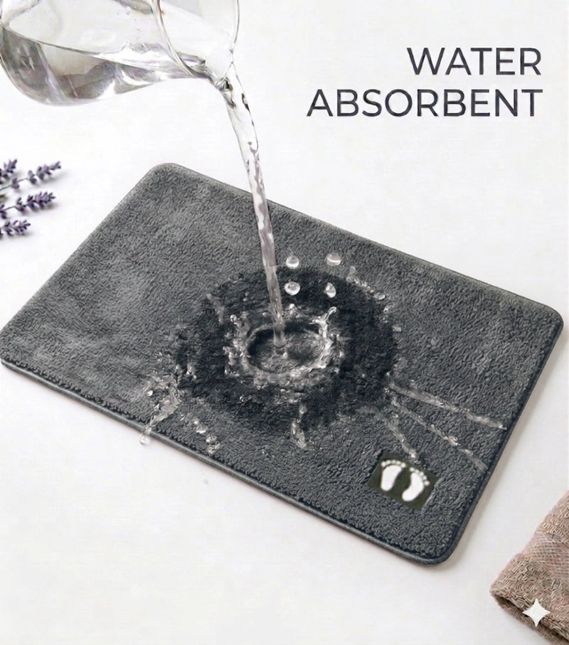 MAGICAL Ultra-Absorbent Microfiber Bath Mat (Grey)